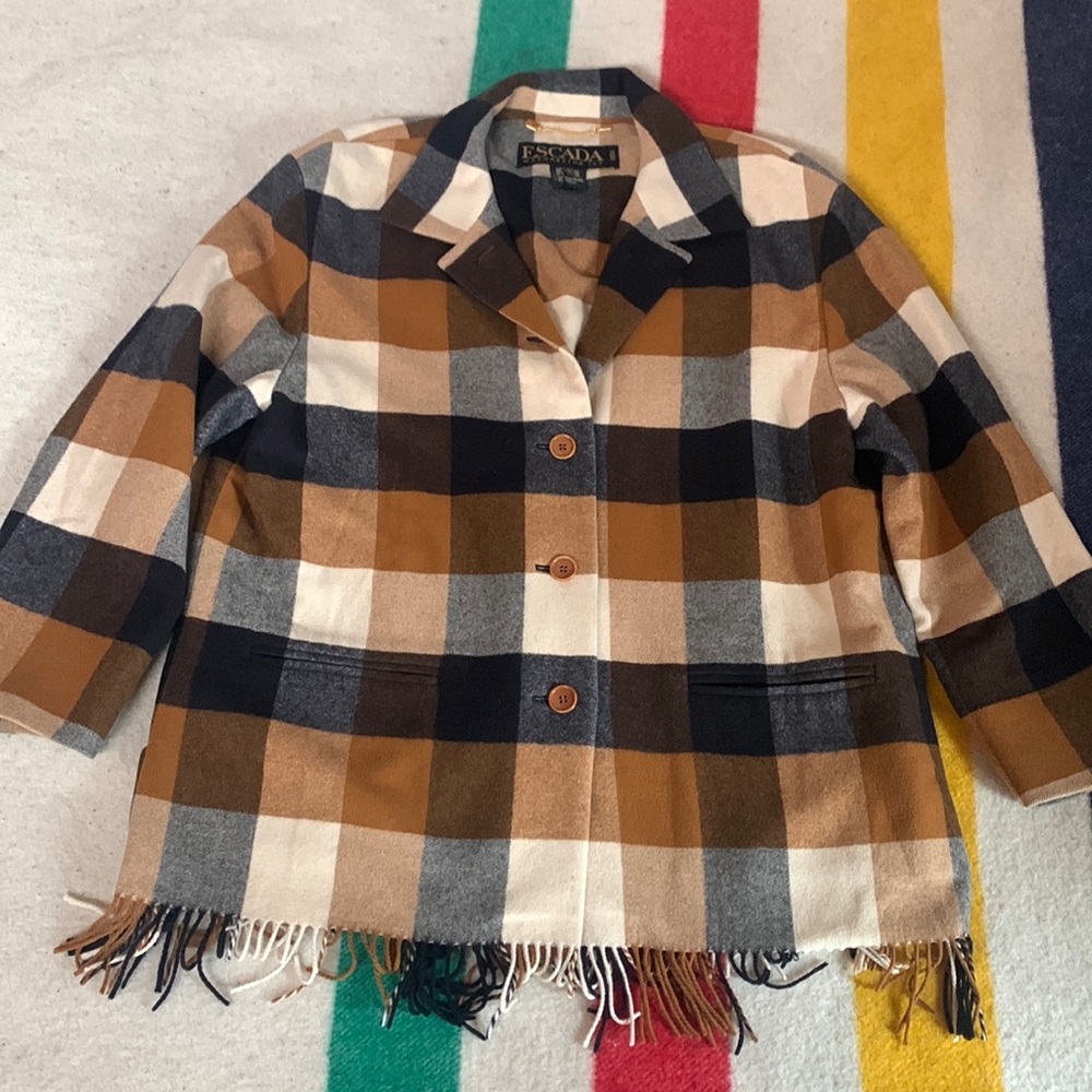 EUC Escada Margaretha Ley Virgin Wool & Angora Coat. Euro sz 44 / US Women’s XL